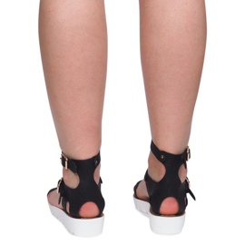 Sandalen mit Reißverschluss 50035 Schwarz 1