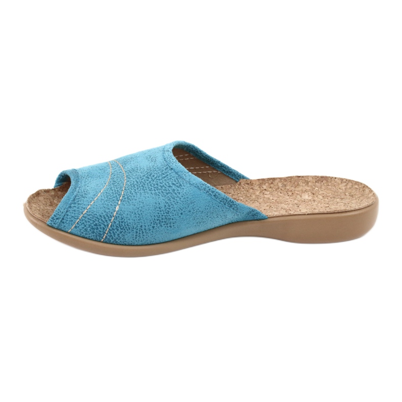 Kork Befado Damenhausschuhe 254D010 blau 2
