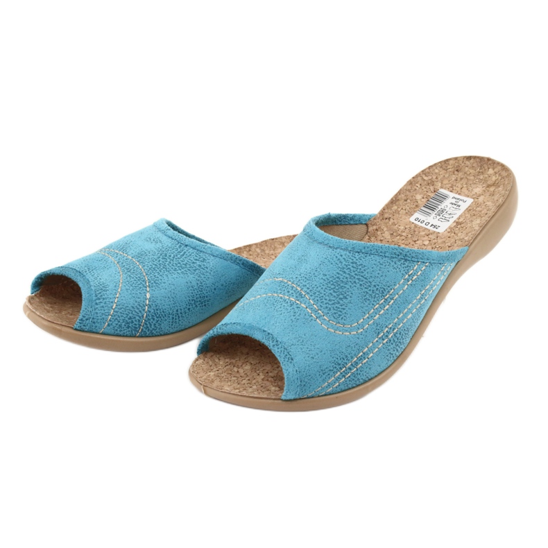 Kork Befado Damenhausschuhe 254D010 blau 3