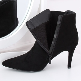 Schwarze Chelsea Boots Wildleder schwarz TX-1852 Black 2