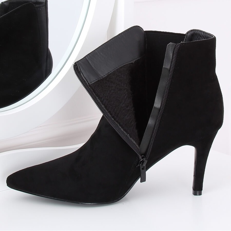 Schwarze Chelsea Boots Wildleder schwarz TX-1852 Black 2