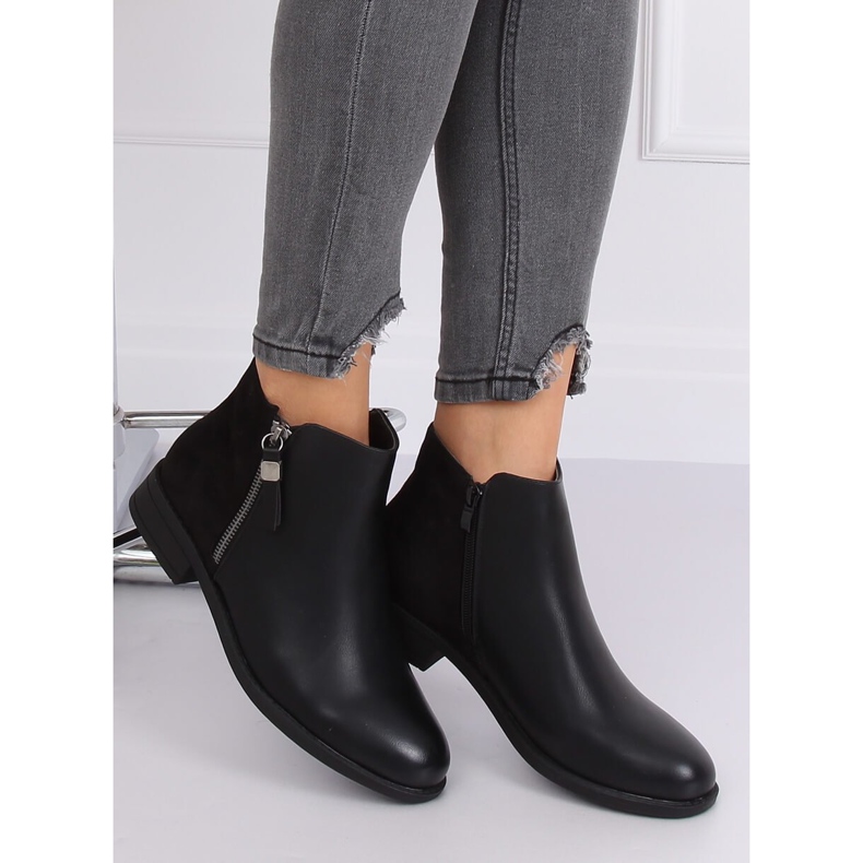 Schwarze Chelsea-Boots für Damen B0-350 Schwarz 2