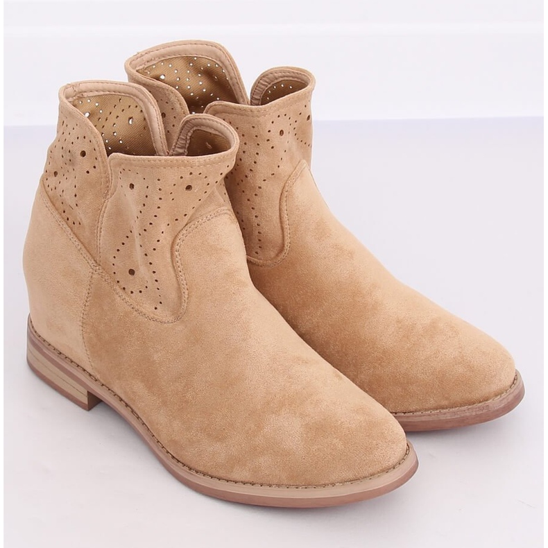Durchbrochene beige NC1000 Beige Stiefel 1