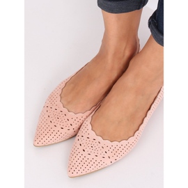 Rosa durchbrochene Ballerinas NK18P Pink 1