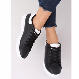 Schwarze Damen Sneaker LA85P All Black weiß 2