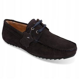 Leder-Loafer zum Schnüren SH57 Braun 1