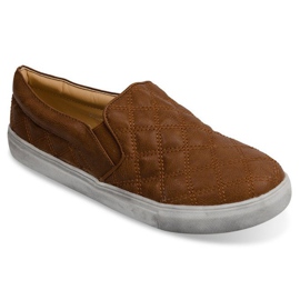 Gesteppter Slip-On Slip-On 9033 Camel braun 1