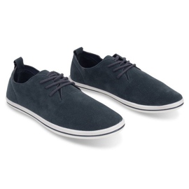Leichte Herren-Sneaker mit Öko-Wildleder 1205 Marineblau navy blau 1