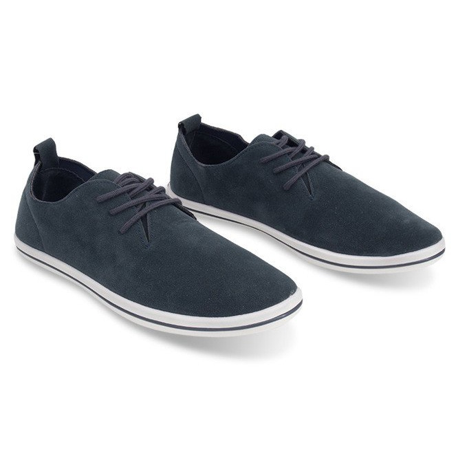 Leichte Herren-Sneaker mit Öko-Wildleder 1205 Marineblau navy blau 1