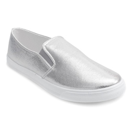 Glänzende Turnschuhe 368 Silber grau 1