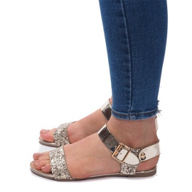 Sandalen verziert mit TP-7 Gold Glitter golden 1