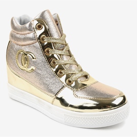 Modische goldene Turnschuhe L643-2 1