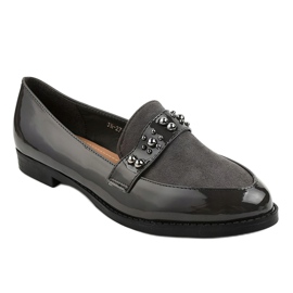 BM Graue Slipper mit JN-27 Nieten 1