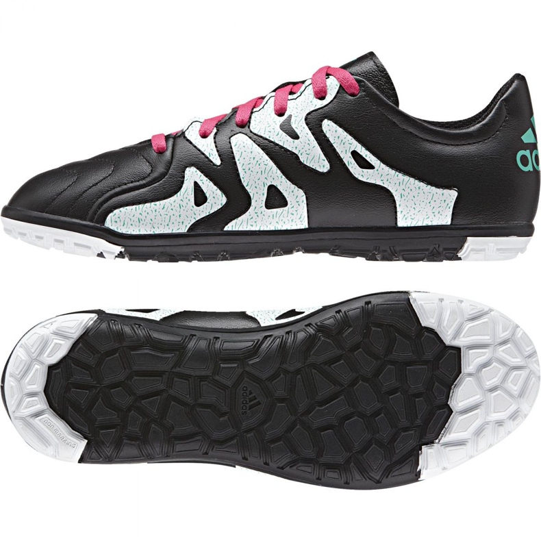 Adidas X 15.3 Tf Leather Jr AF4788 Fußballschuhe schwarz schwarz 1