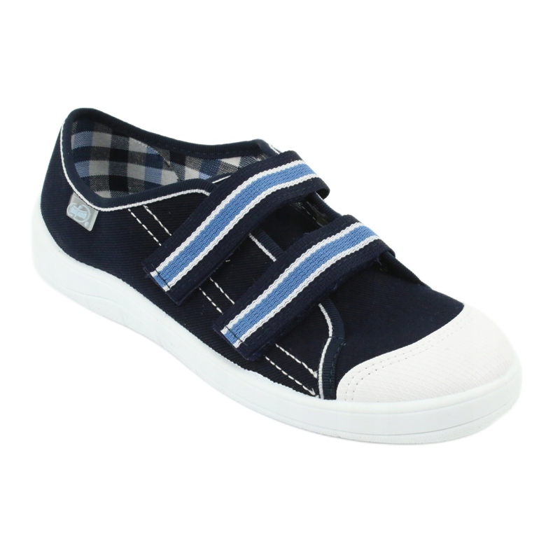 Befado Kinderschuhe 672Y049 weiß marineblau blau 1