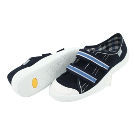 Befado Kinderschuhe 672Y049 weiß marineblau blau 5