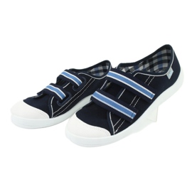 Befado Kinderschuhe 672Y049 weiß marineblau blau 3