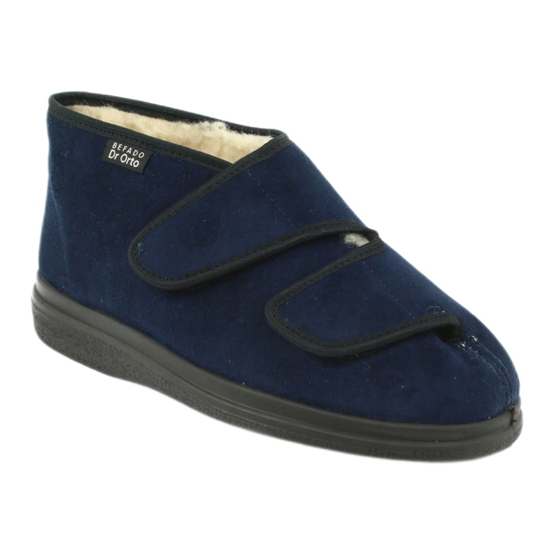 Befado Lammfellschuhe 986D010 navy blau 1