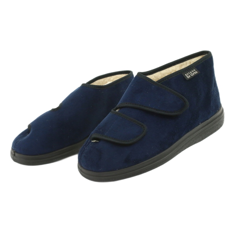 Befado Lammfellschuhe 986D010 navy blau 3
