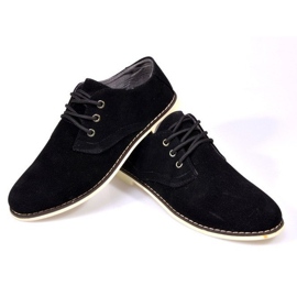 Elegante Wildlederschuhe 611 Schwarz 1