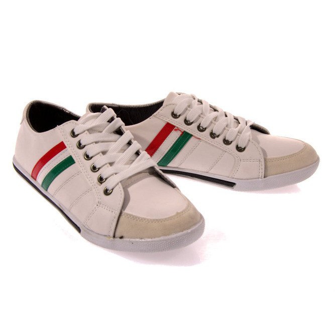 Turnschuhe Mit Der Flagge Von Italien 807 Weiß schwarz 1