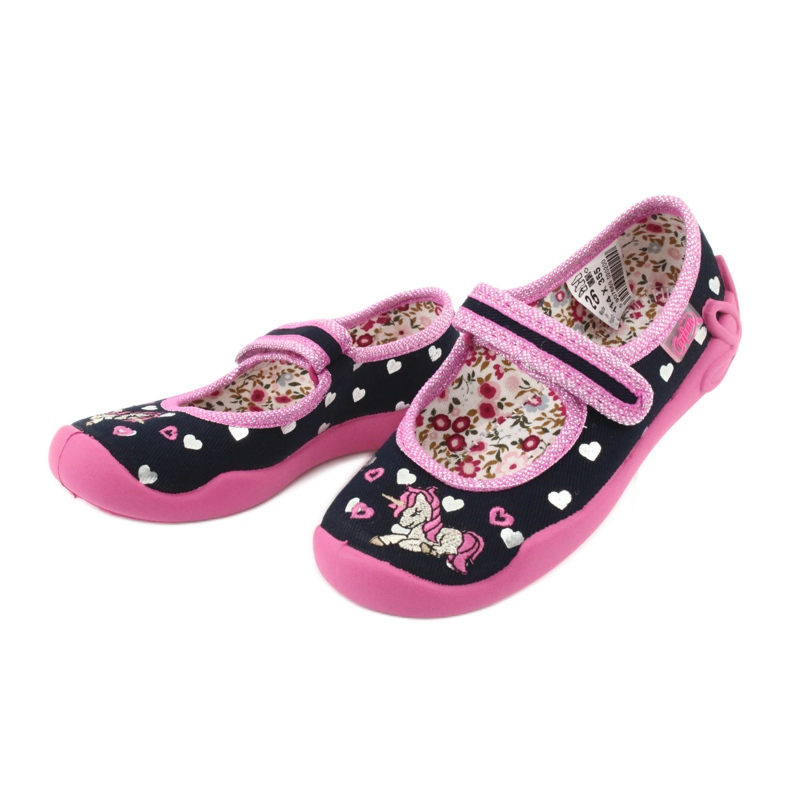 Befado Kinderschuhe 114X355 marineblau rosa grau 3