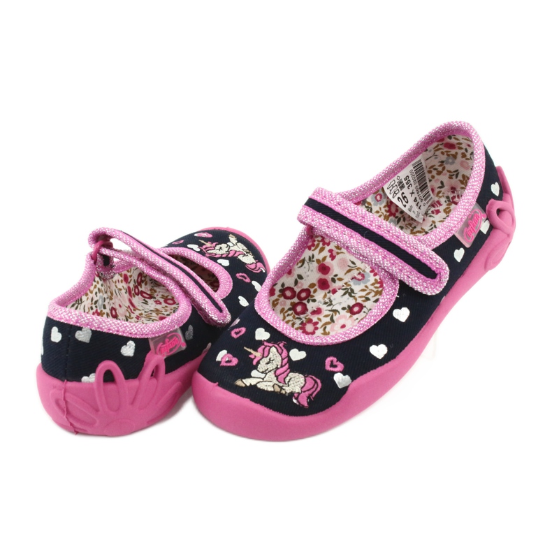 Befado Kinderschuhe 114X355 marineblau rosa grau 4
