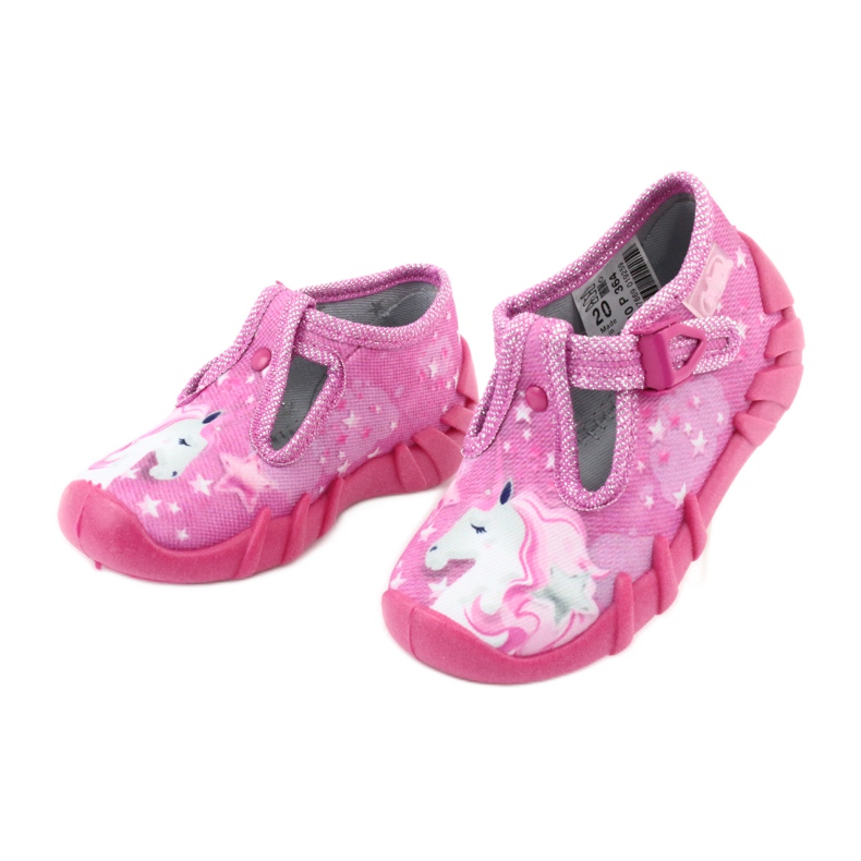Befado Kinderschuhe 110P364 rosa grau 3