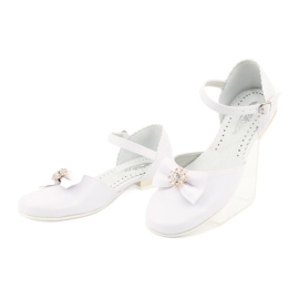 Miko weiße Kommunionballerinas für Kinder gelb 3