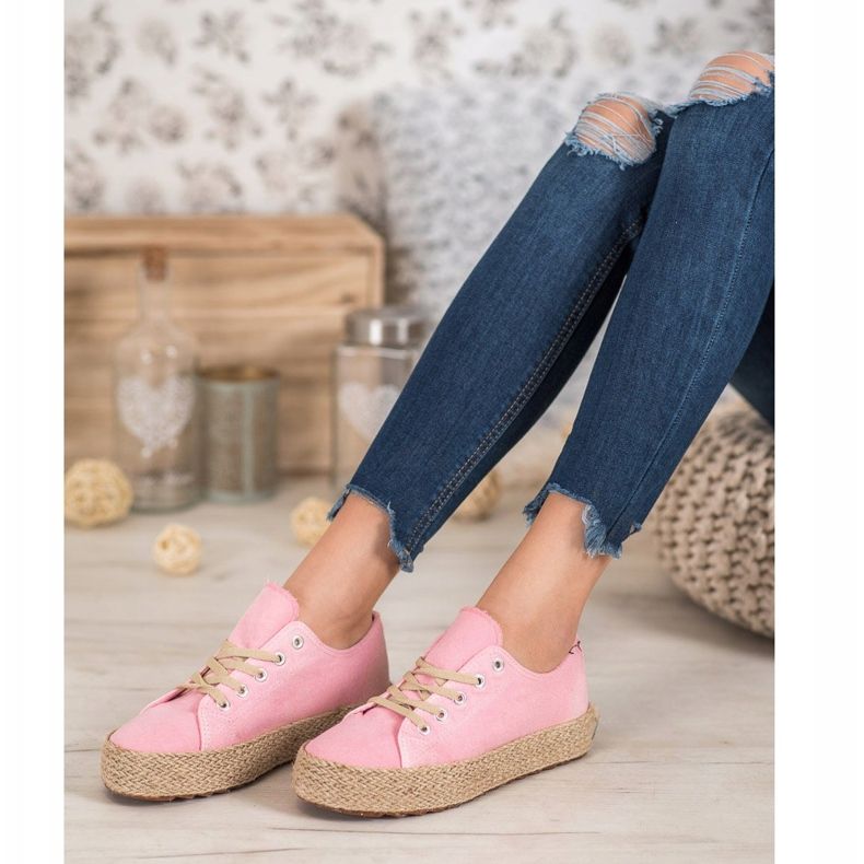 Kylie Stylische Espadrilles rosa 1