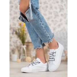 SHELOVET Bequeme Textil-Sneaker weiß 2