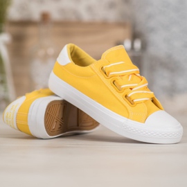 SHELOVET Bequeme Textil-Sneaker gelb 1