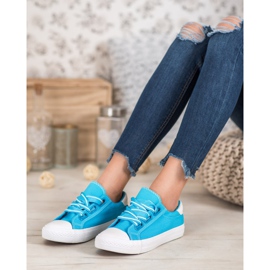 SHELOVET Bequeme Textil-Sneaker blau 5