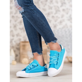 SHELOVET Bequeme Textil-Sneaker blau 4