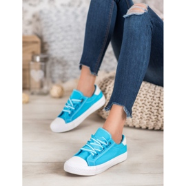 SHELOVET Bequeme Textil-Sneaker blau 1