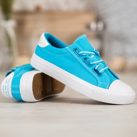 SHELOVET Bequeme Textil-Sneaker blau 2