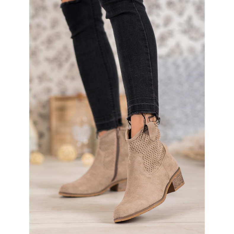 Filippo Durchbrochene Cowboystiefel braun 2