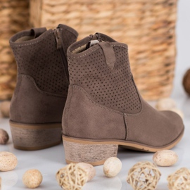 Filippo Durchbrochene Cowboystiefel braun 1