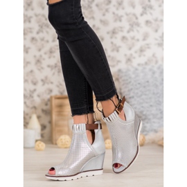 Filippo Silberne Stiefeletten grau 1