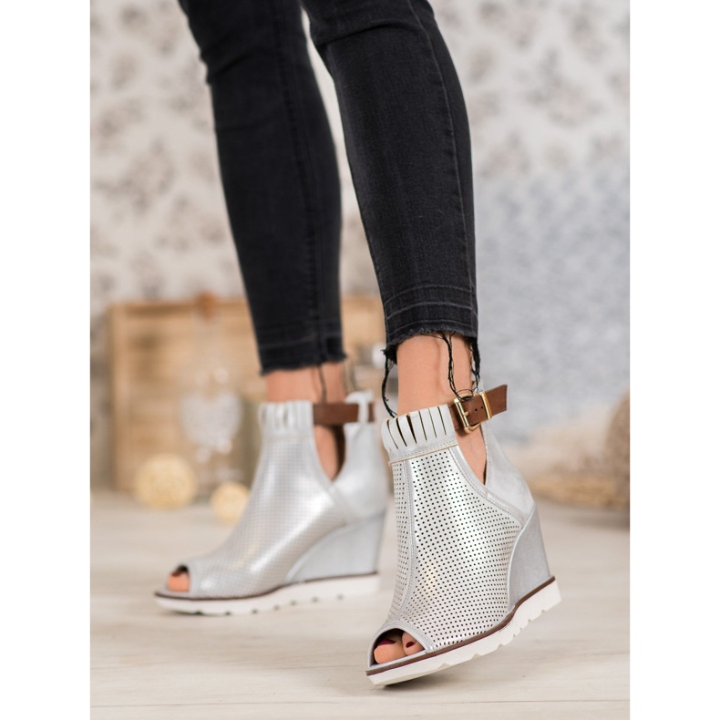 Filippo Silberne Stiefeletten grau 2