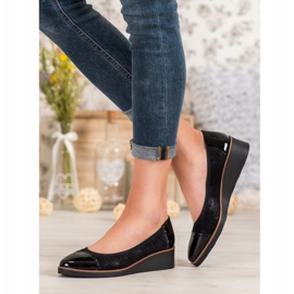 VINCEZA Ballerinas mit Keilabsatz schwarz mehrfarbig 1