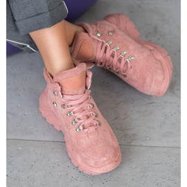 Queentina Wildleder Sneakers rosa 1