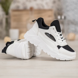 SHELOVET Bequeme Sneaker weiß schwarz 1