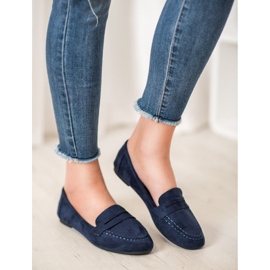 Fama Klassische Loafer marineblau blau 2