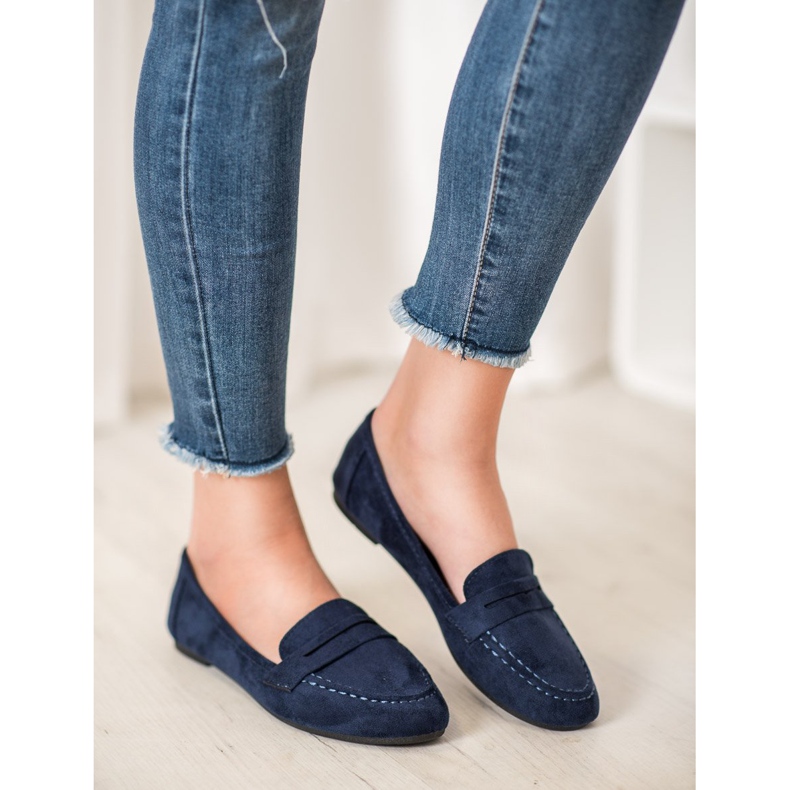 Fama Klassische Loafer marineblau blau 2