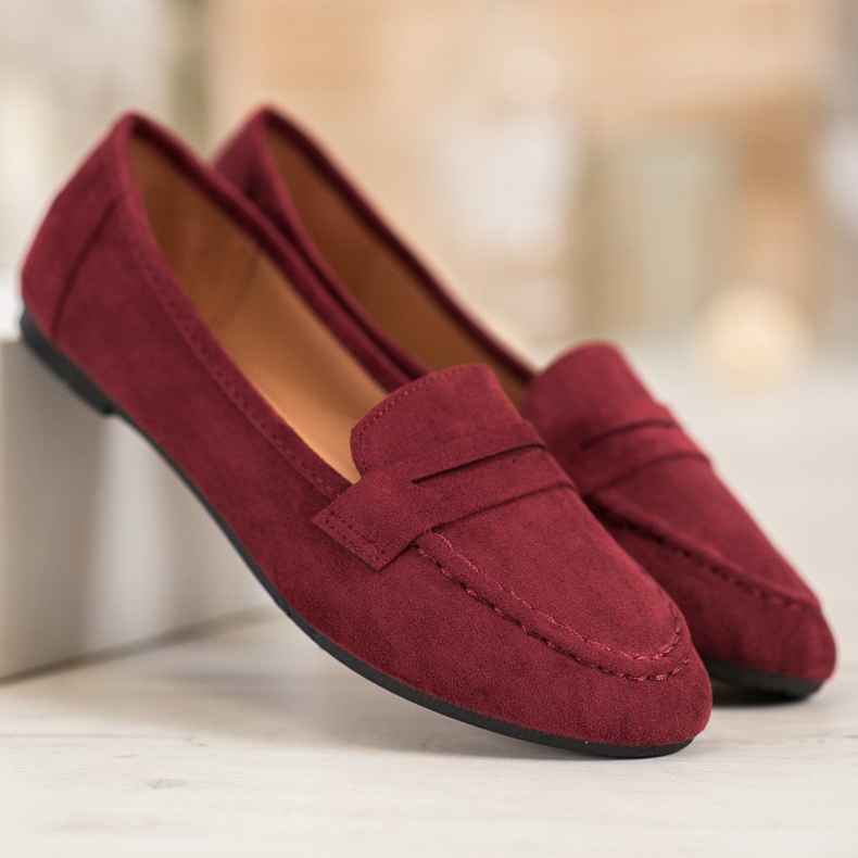 Fama Klassische Loafer rot 1