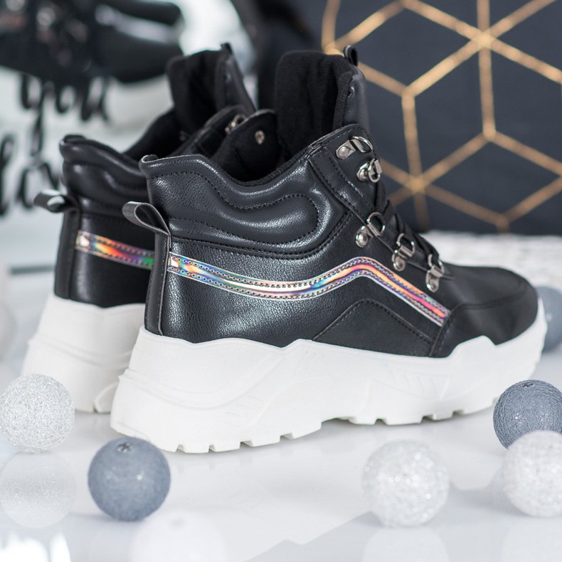 Ideal Shoes Mode Stiefel schwarz 2