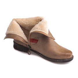 Warm Booties Jodhpurstiefel Y350 Beige 1