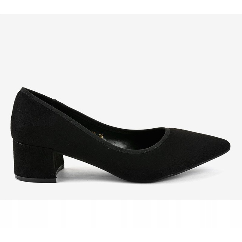 Schwarze Wildleder-Pumps an der L436-Säule 2