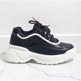 Schwarze Sport-Sneaker aus Kunstleder 7918-Y 2